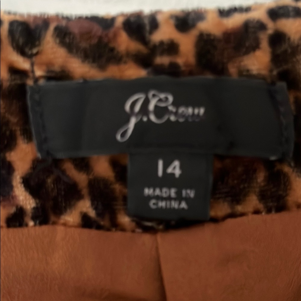 J. Crew Leopard Print Long Sleeve Dress - Brown - Picture 2 of 5